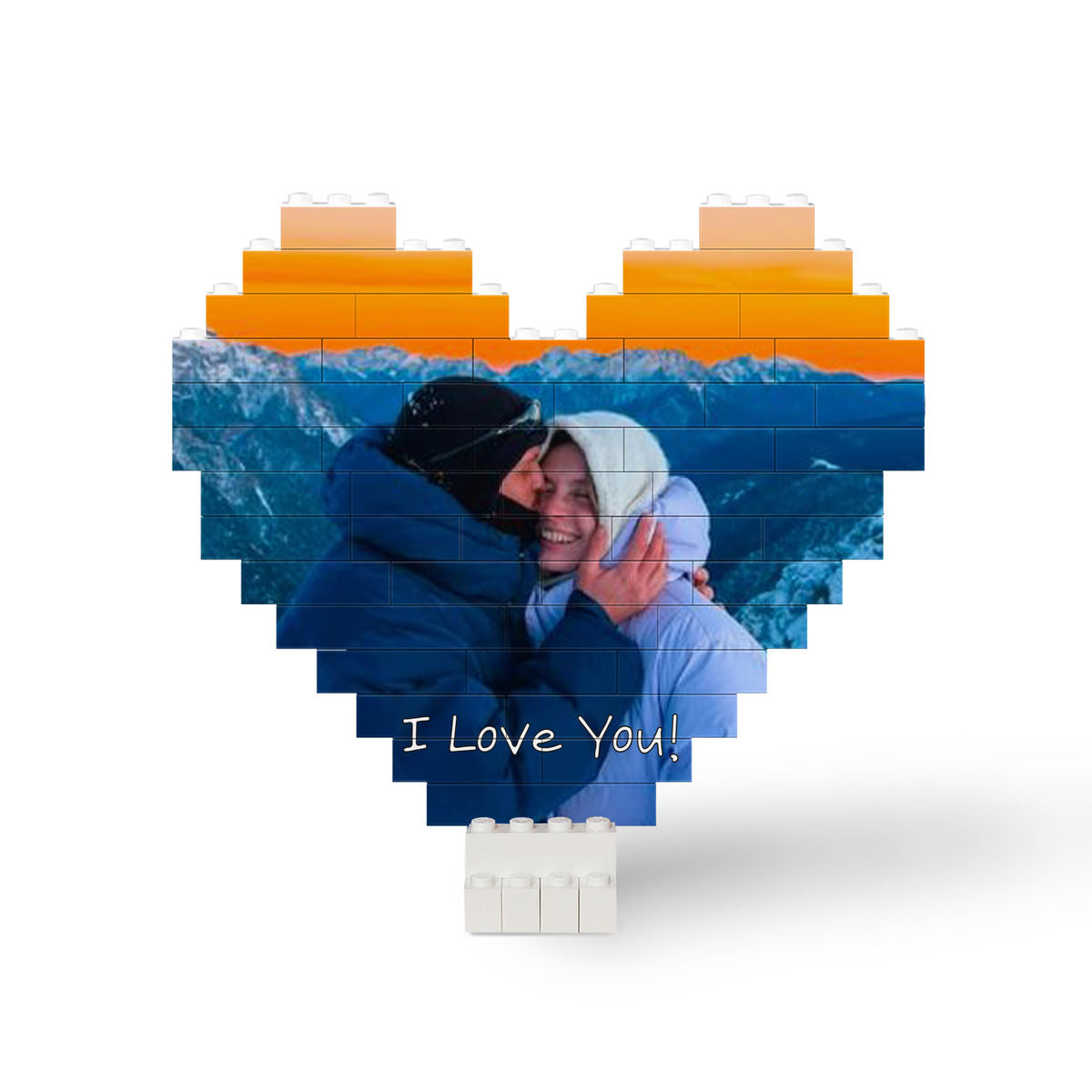 Custom Heart Photo Block Puzzle | Personalized Jigsaw Gift