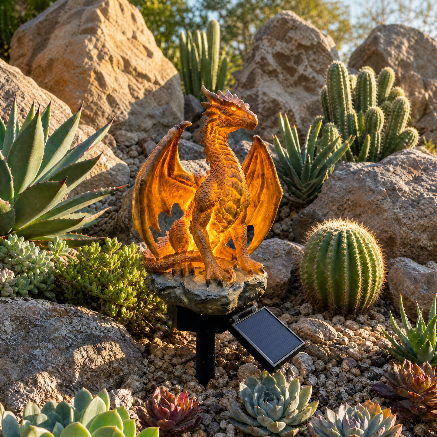 Dragon Legacy Golden Ember Edition Solar Dragon Garden Light