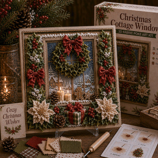 3D Christmas Fabric Poke Art Kit for Adults – No-Sew Craft