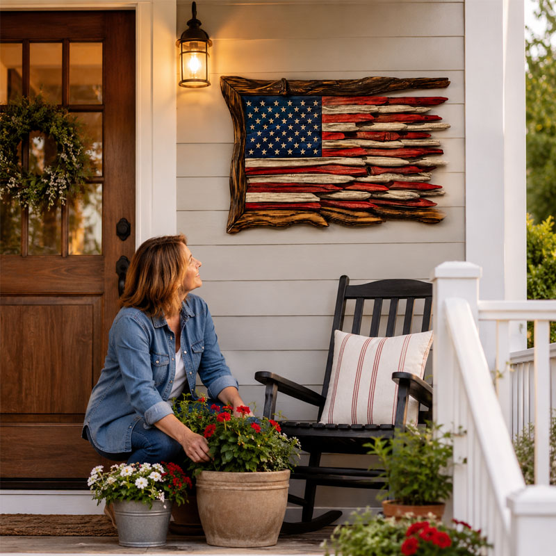 250th Anniversary Battle-Worn American Flag Wall Art