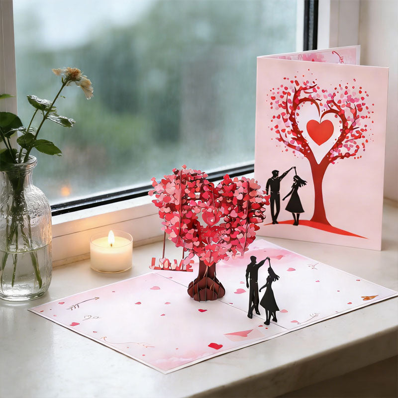 3D Pop-Up Greeting Card - Dancing Under the Heart Tree