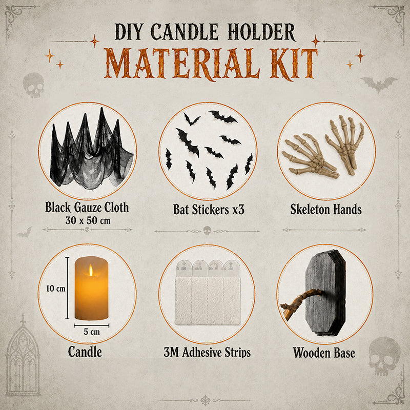Skeletal Hand Wall Sconce Candle Holder for Gothic Halloween Decor