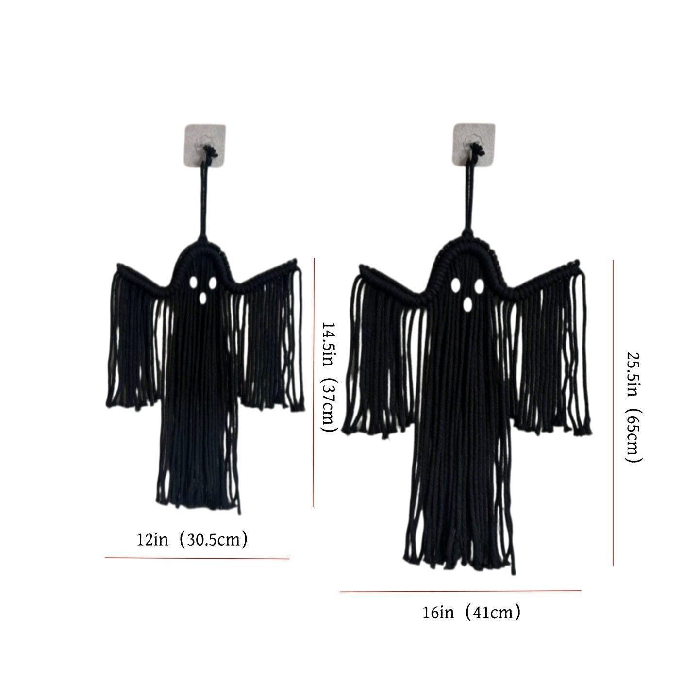 Handcrafted Woven Halloween Ghost Wall Decor, Boho Fall Gift