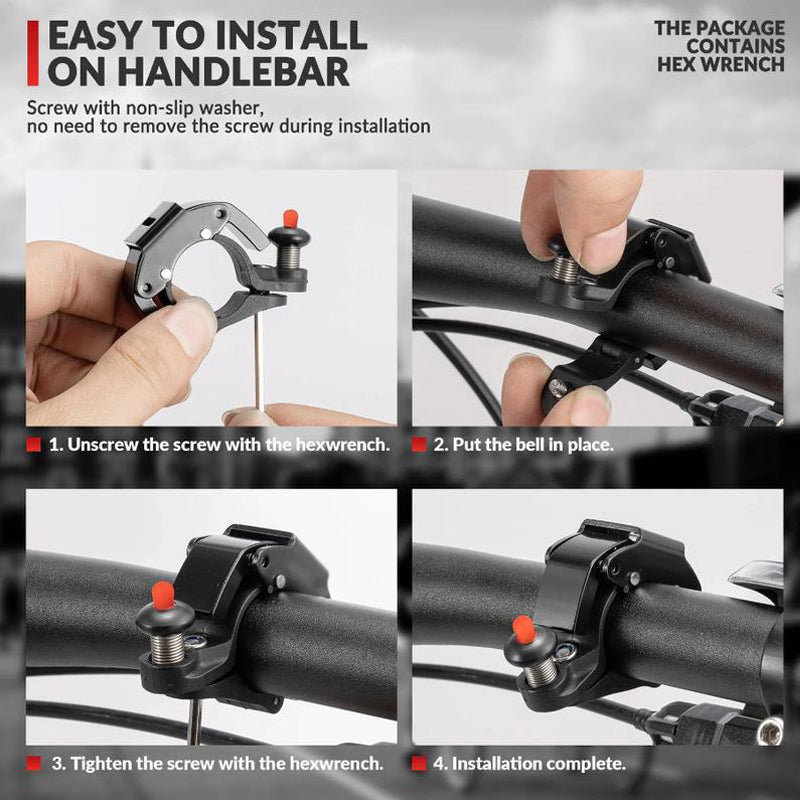 π²π Invisible aluminium bike bell β Ideal for mountain bikes, a handy bike accessory
