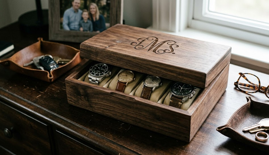 Is a Monogrammed Wood Watch Box Worth It?Here is What Watch-Collecting Dads Think