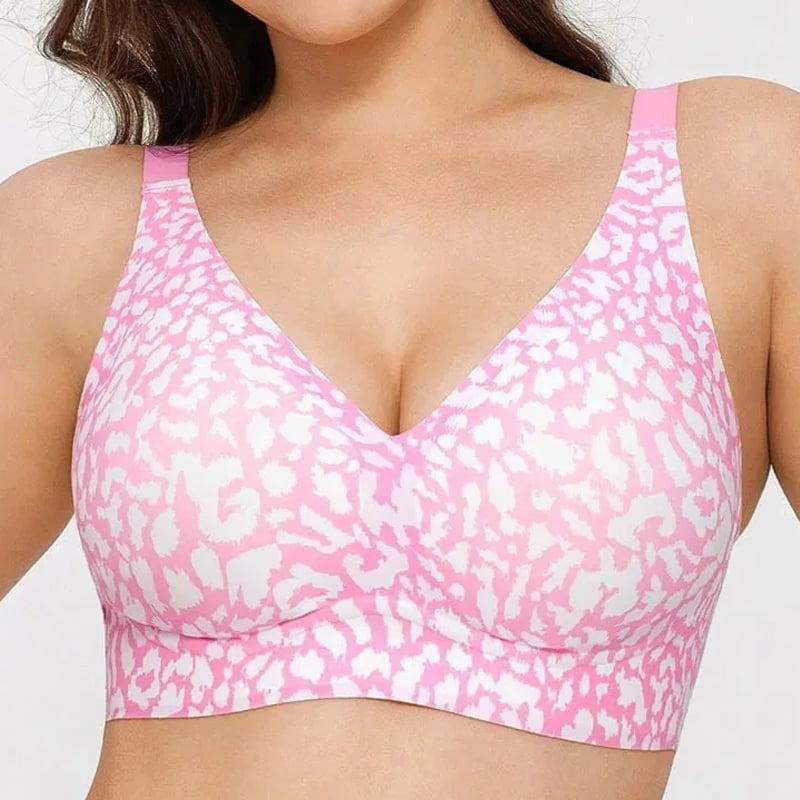 🏆LAST DAY SALE 46% OFF 🔥Super Firming Leopard Print Jelly Bra | Women Wirefree Bras 👍No More Sagging Breasts