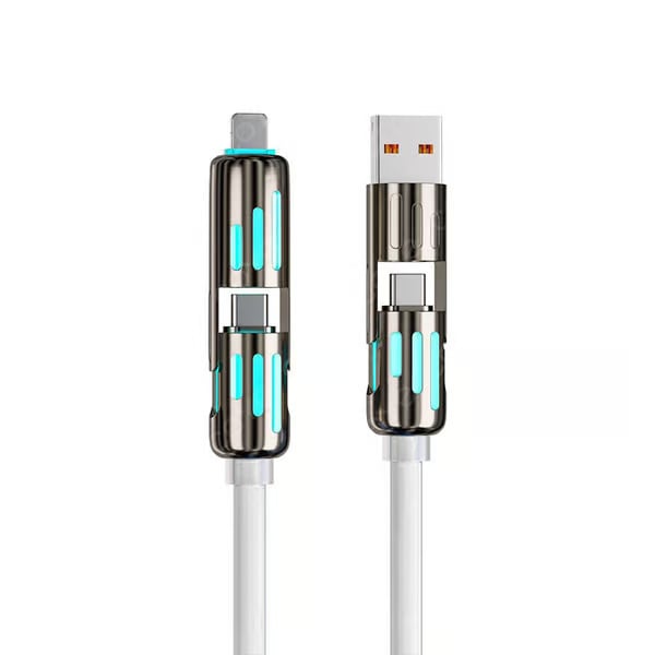 ⏰4-in-1 USB charging cable, fast charging, MAX. 60 W