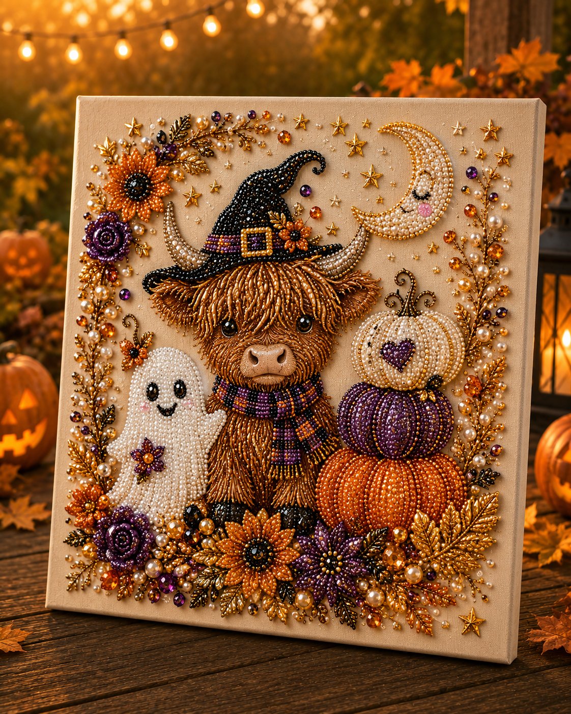 Halloween Pearl Art DIY Kit – Spooky Cute Fall Home Decor Craft