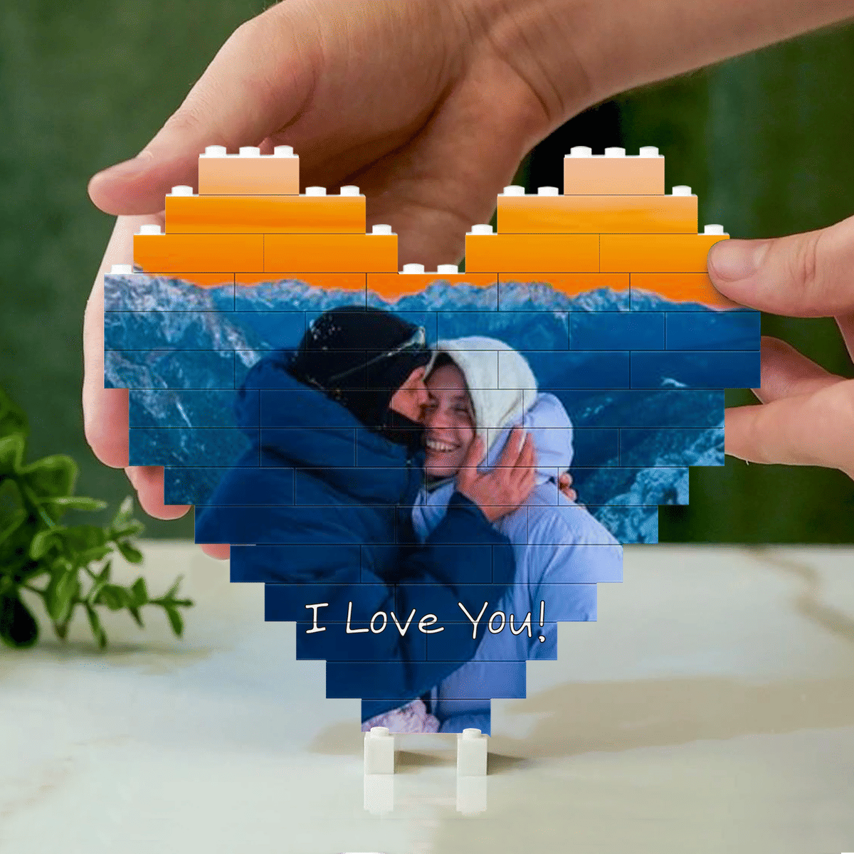 Custom Heart Photo Block Puzzle | Personalized Jigsaw Gift