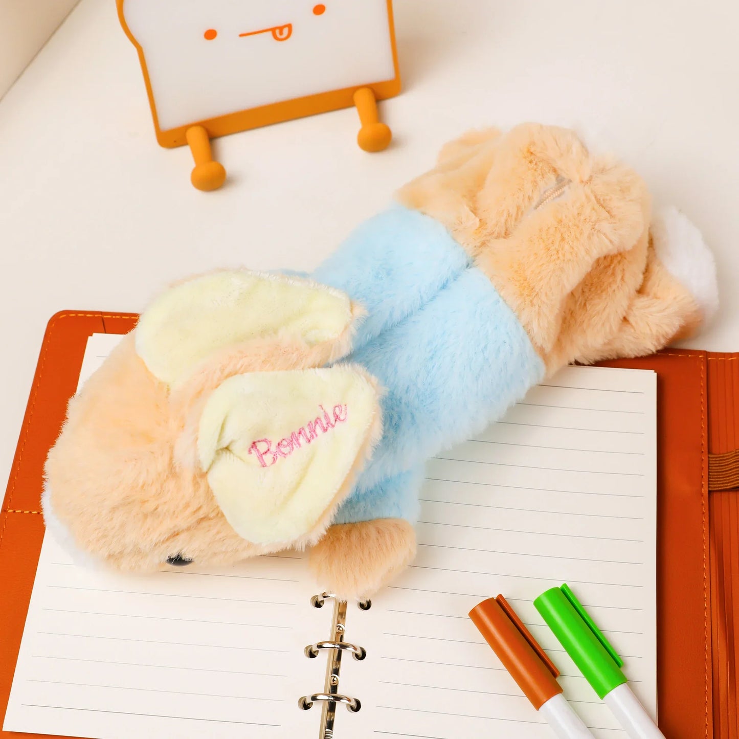 Personalized Bunny Plush Pencil Bag | Custom Name Gift