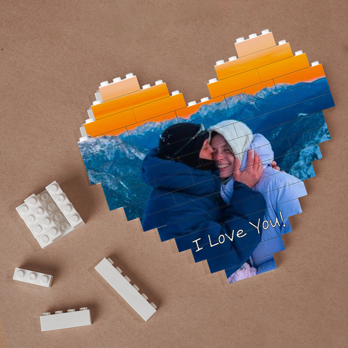 Custom Heart Photo Block Puzzle | Personalized Jigsaw Gift