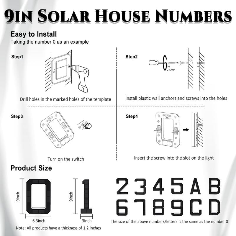 🎁✨Lighted House Numbers for Outside