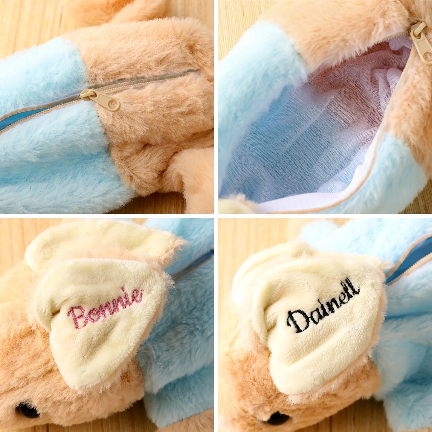Personalized Bunny Plush Pencil Bag | Custom Name Gift