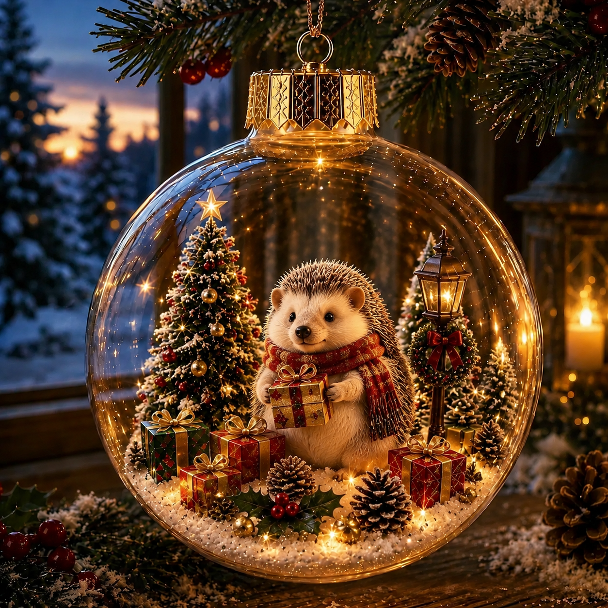 Animal Christmas Snow Globe – Festive Crystal Ball Gift