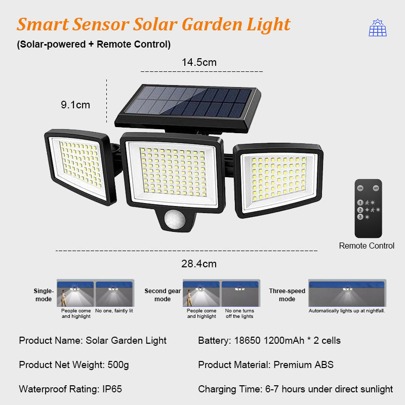 ☀️ Smart Sensor Solar Garden Light