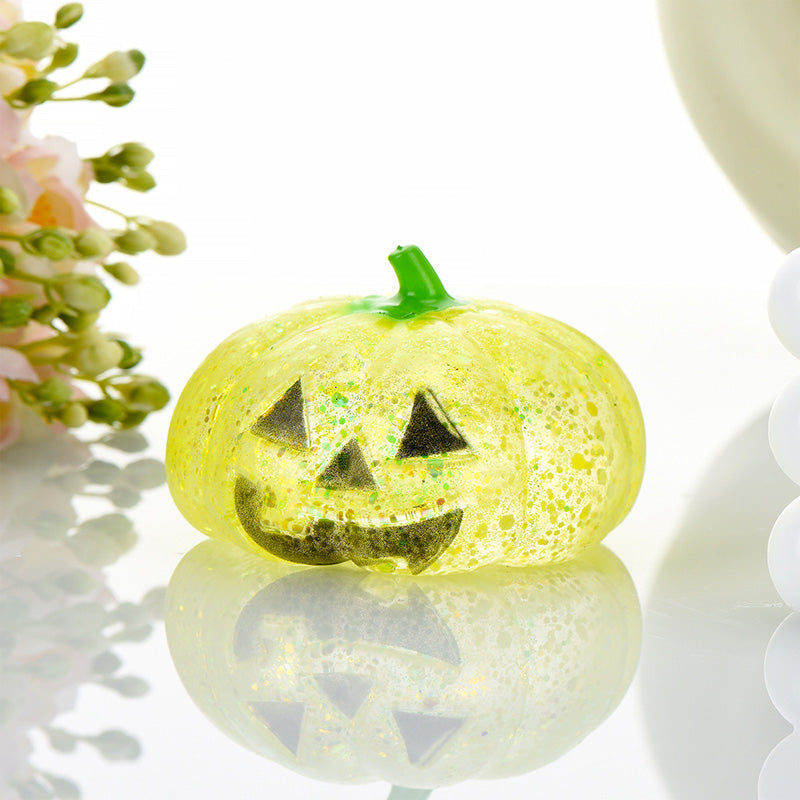 Glitter Halloween Pumpkin Stress Ball for Adults & Party Favors