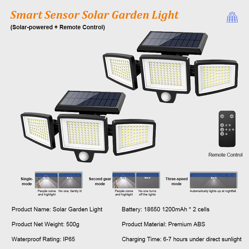 ☀️ Smart Sensor Solar Garden Light