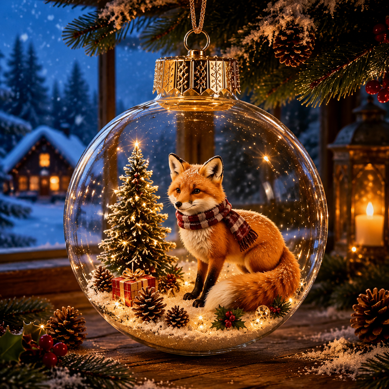 Animal Christmas Snow Globe – Festive Crystal Ball Gift