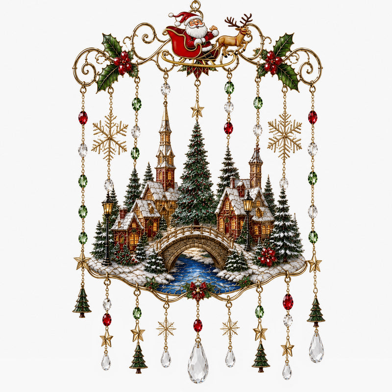 Christmas Crystal-Accent Hanging Ornament Gift for Friends & Family