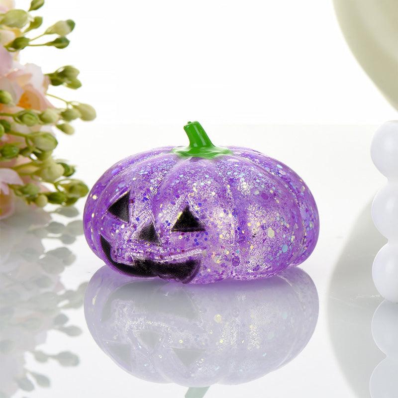 Glitter Halloween Pumpkin Stress Ball for Adults & Party Favors