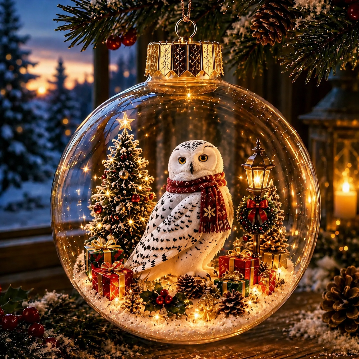 Animal Christmas Snow Globe – Festive Crystal Ball Gift