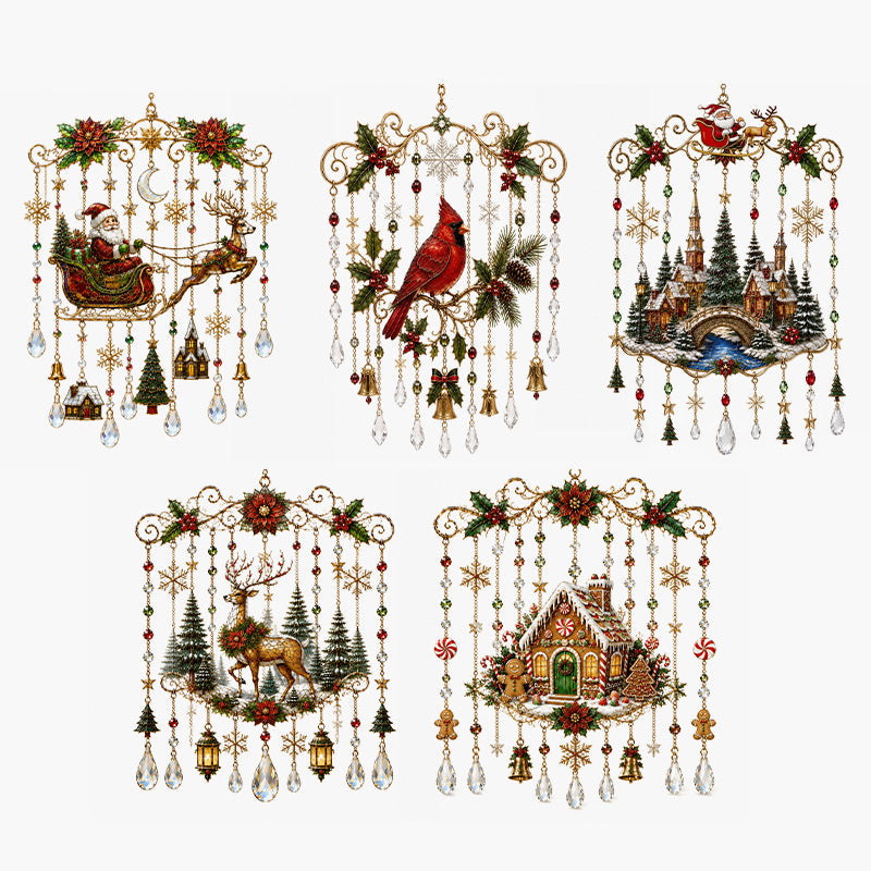 Christmas Crystal-Accent Hanging Ornament Gift for Friends & Family