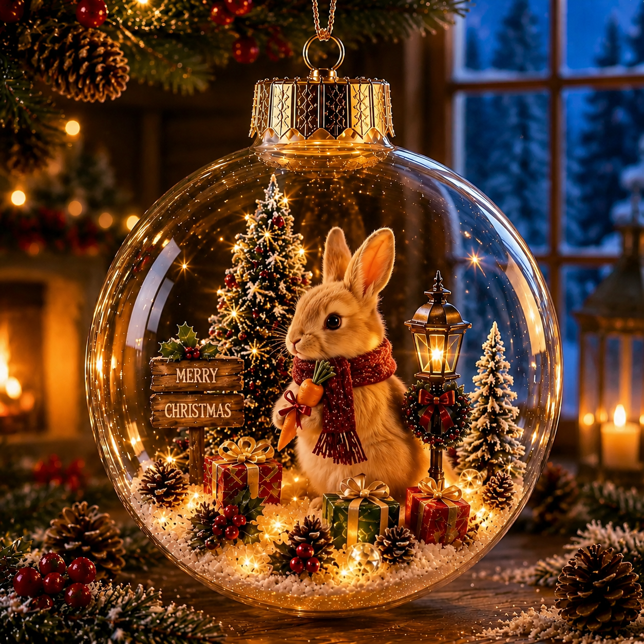 Animal Christmas Snow Globe – Festive Crystal Ball Gift