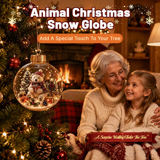 Animal Christmas Snow Globe – Festive Crystal Ball Gift