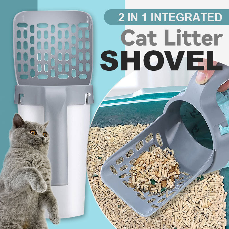 Integrated Cat Litter Shovel