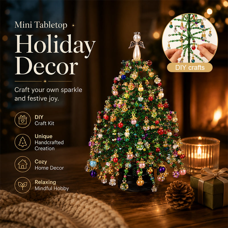 DIY Beaded Christmas Tree Kit with Angel Topper