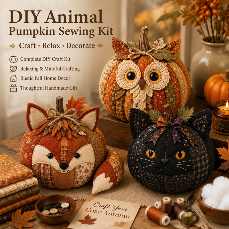 DIY Animal Pumpkin Sewing Kit for Beginners & Fall Gifts