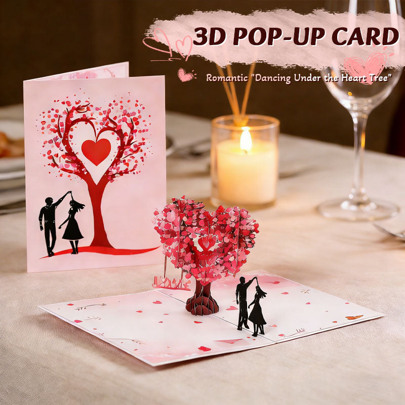 3D Pop-Up Greeting Card - Dancing Under the Heart Tree