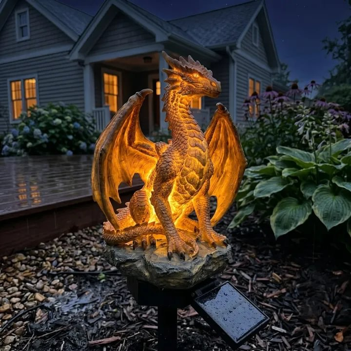 Dragon Legacy Golden Ember Edition Solar Dragon Garden Light