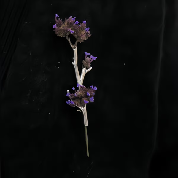 Silver Wearable Branch Flower Vase Brooch
