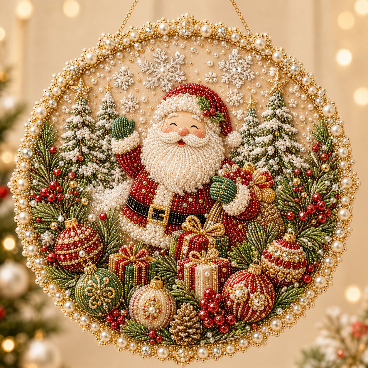 Four Seasons DIY Pearl Art Hanging Wreath Kit & Craft Gift
