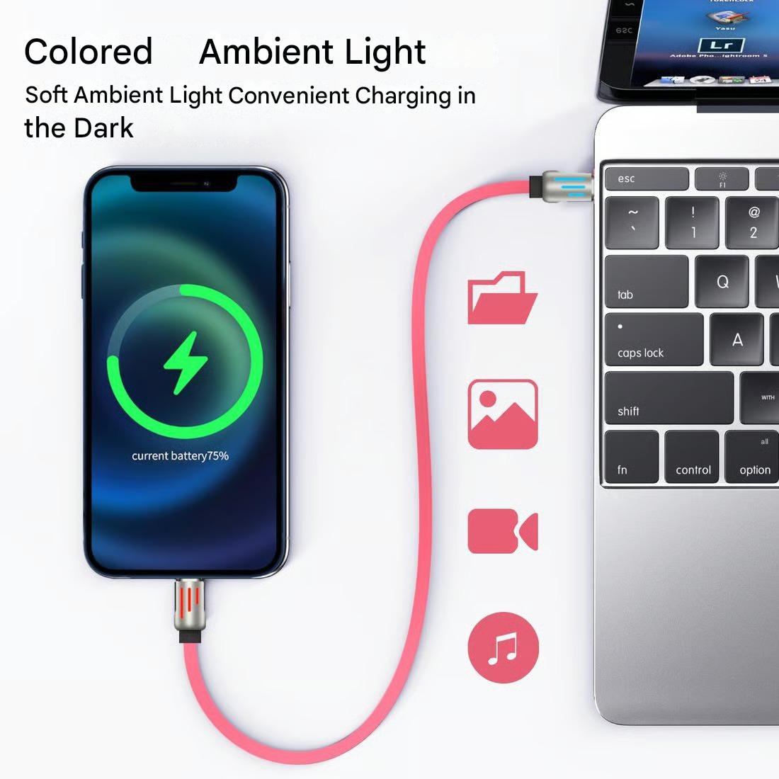 ⏰4-in-1 USB charging cable, fast charging, MAX. 60 W