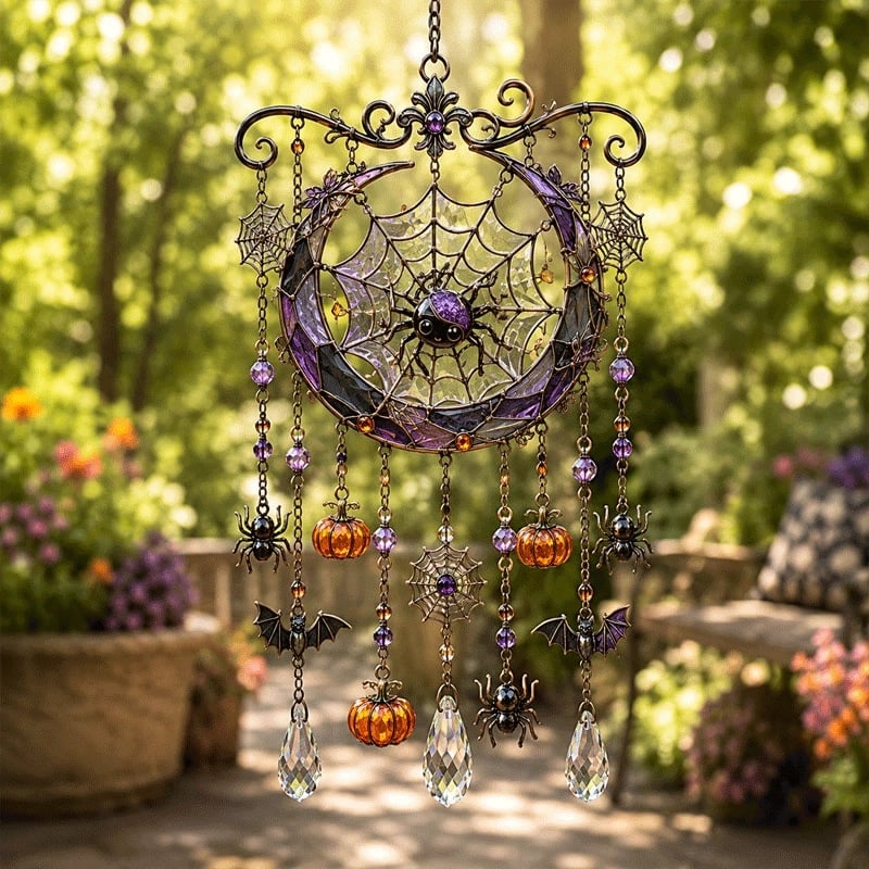 Halloween Stained Glass Suncatcher Wind Chime – 7 Design Options
