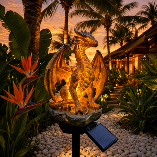 Dragon Legacy Golden Ember Edition Solar Dragon Garden Light