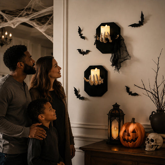 Skeletal Hand Wall Sconce Candle Holder for Gothic Halloween Decor