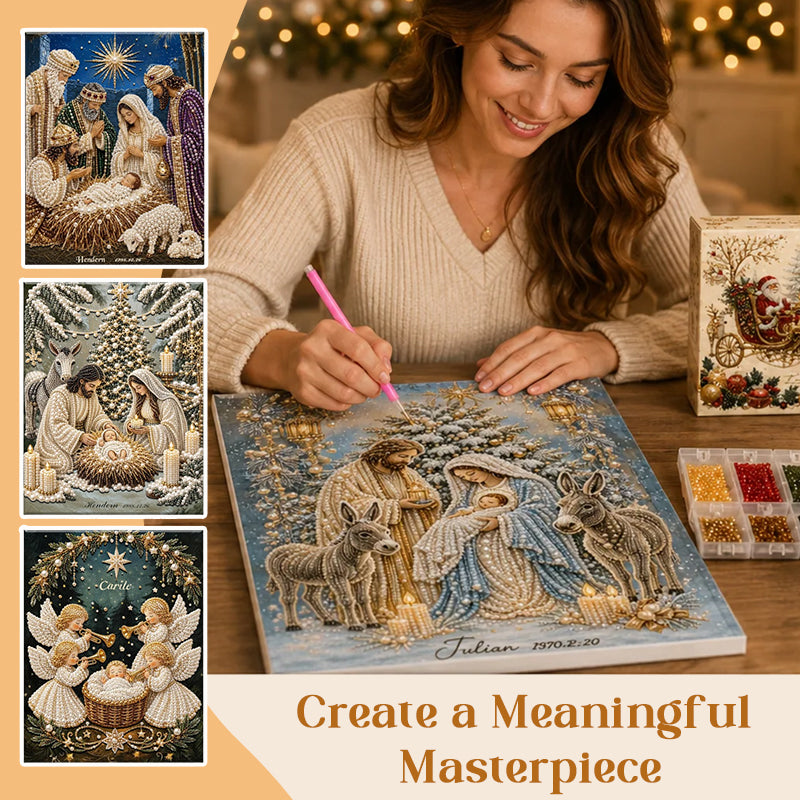 Nativity Scene Diamond Painting Kit | Christian Christmas Gift