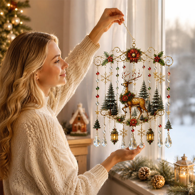 Christmas Crystal-Accent Hanging Ornament Gift for Friends & Family