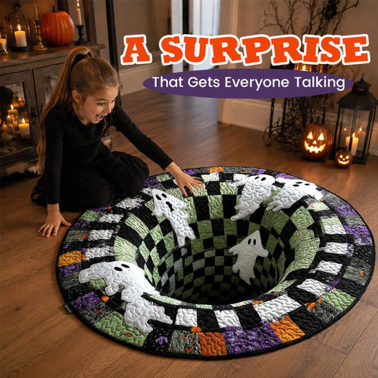 3D Skeleton Halloween Crystal Velvet Floor Mat for Entryways