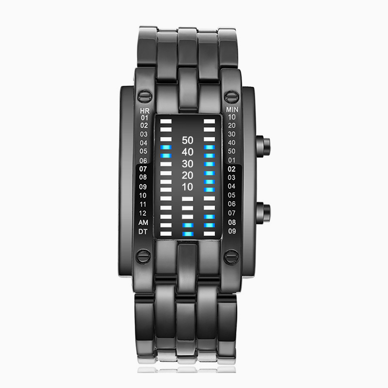 Unisex Binary LED Digital Watch | 51mm Alloy Electronic Watch