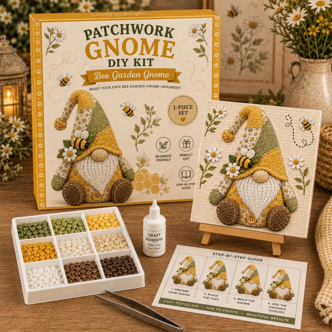 Gnome Mosaic Art Kit – Relaxing DIY Craft and Handmade Gift