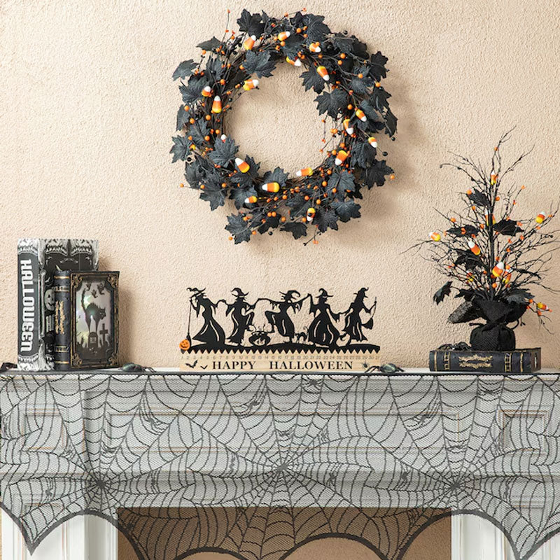 18" Iron & MDF Halloween Countdown Calendar | 31-Day Track