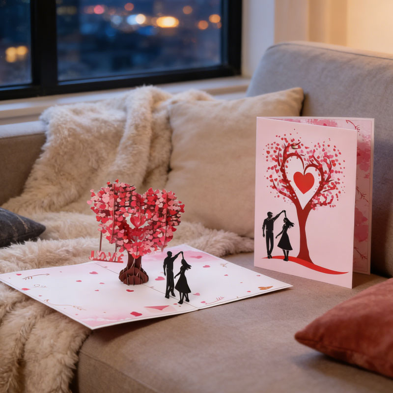 3D Pop-Up Greeting Card - Dancing Under the Heart Tree