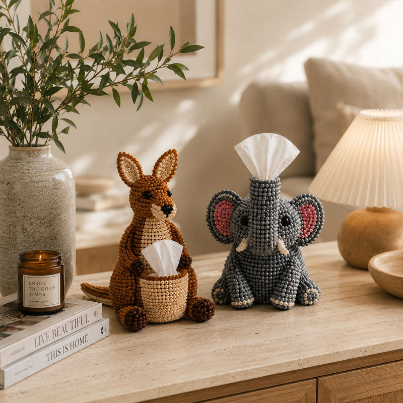 🔥Last Day 50% OFF 🦘Beaded Animal Tissue Box DIY Kit