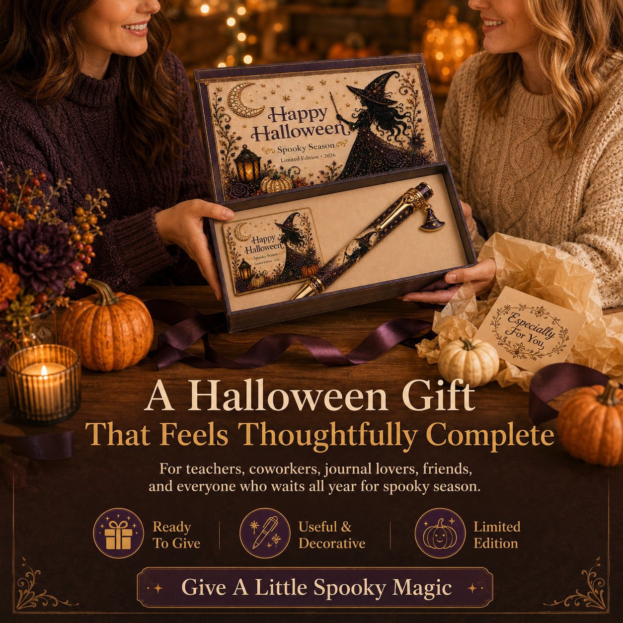 Halloween Pen Gift Set with Matching Card & Box – 3 Styles