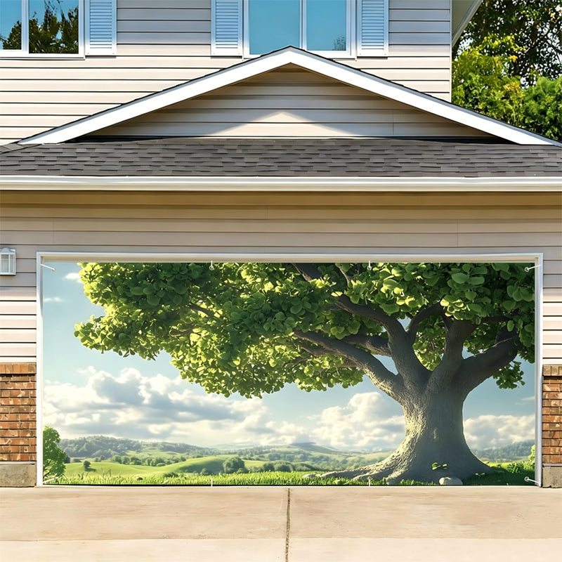 Hawaiian Beach Garage Door Birthday Party Backdrop