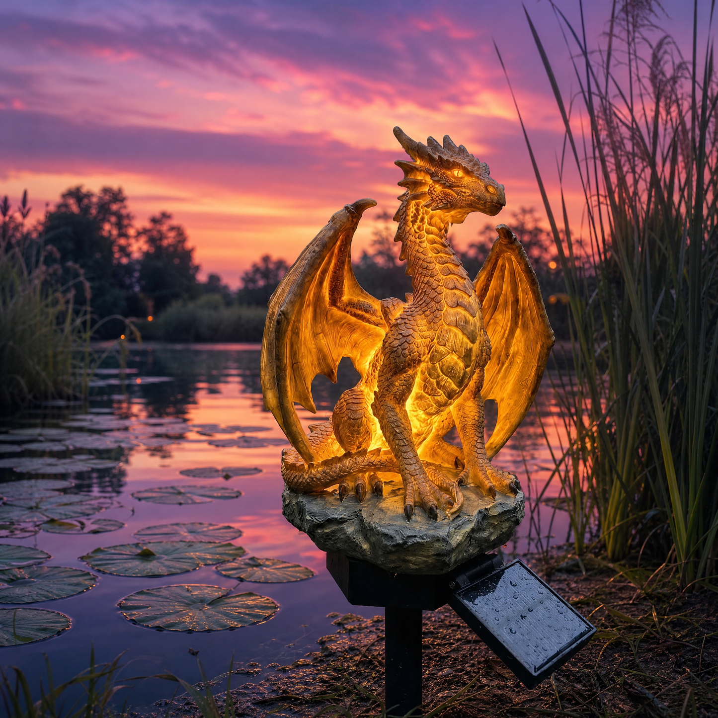Dragon Legacy Golden Ember Edition Solar Dragon Garden Light